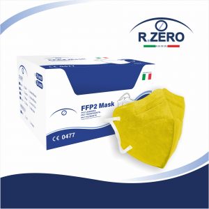 Mascherina Gialla FFP2 Certificata CE - Modello MINI