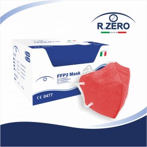 Mascherina Rossa FFP2 Certificata CE - Modello MINI